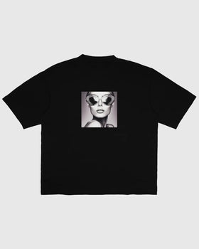 Crop top Kærlighed ved første blik, Dame - Sort