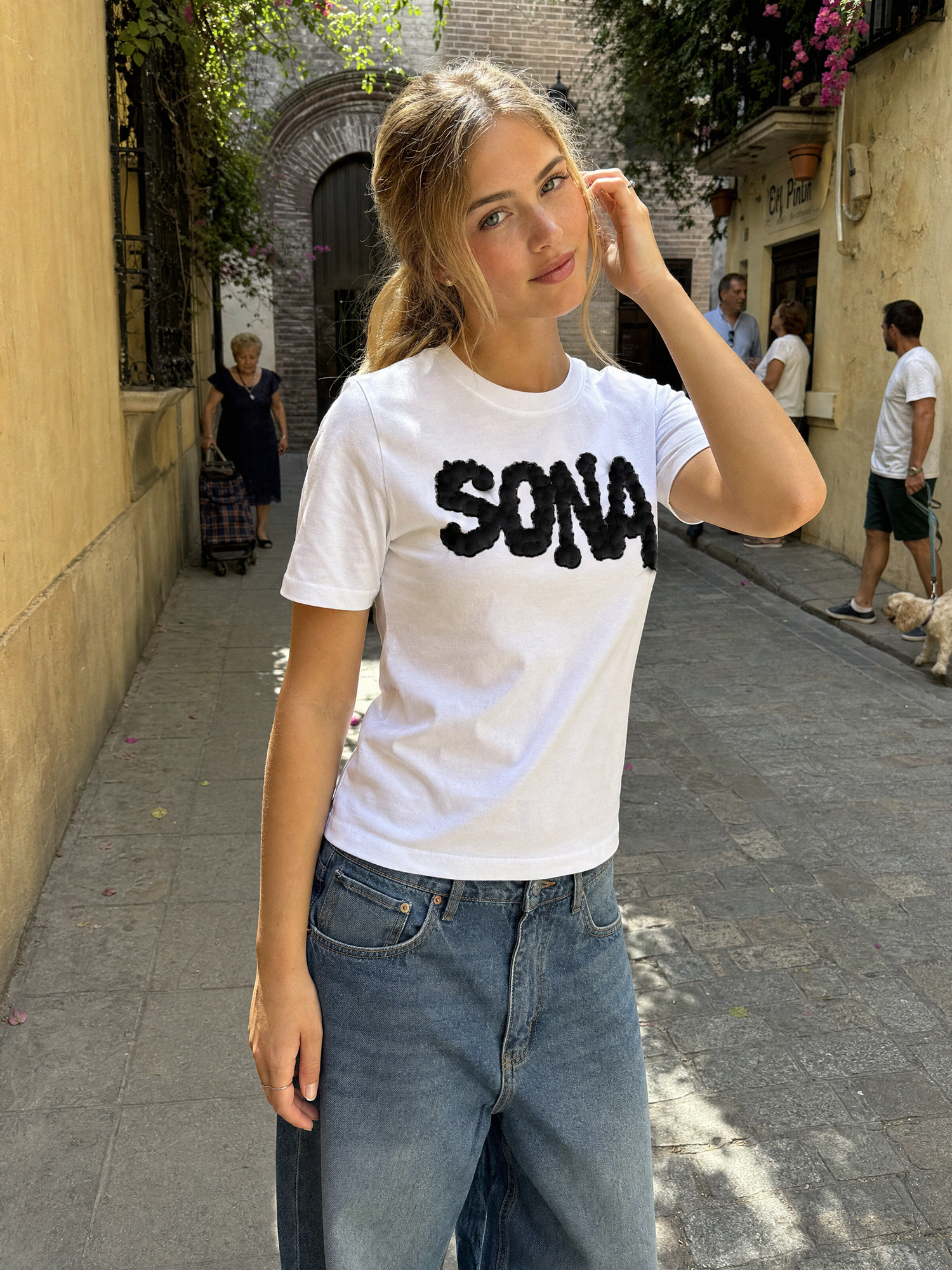 WOMENS WHITE DIAMOND T-SHIRT