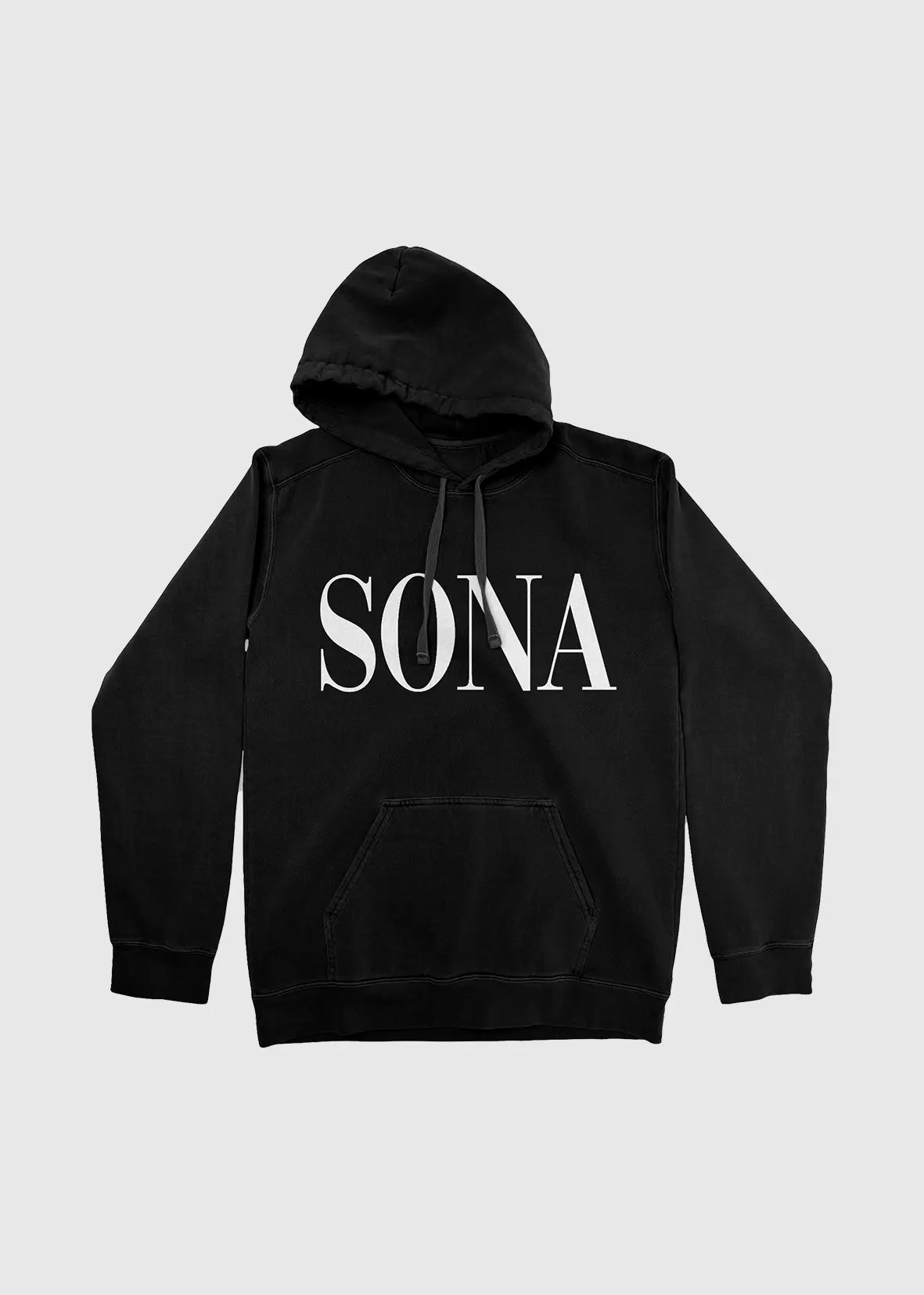 Hoodie Minimalist, Unisex - Black, front