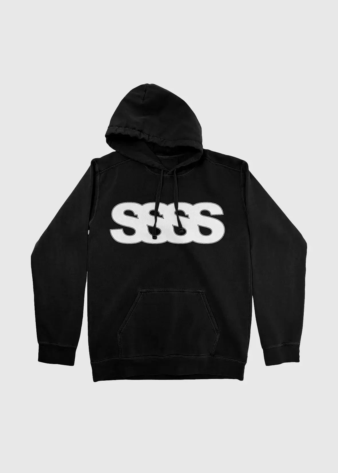 Hoodie SSSS, Unisex - Black, Front