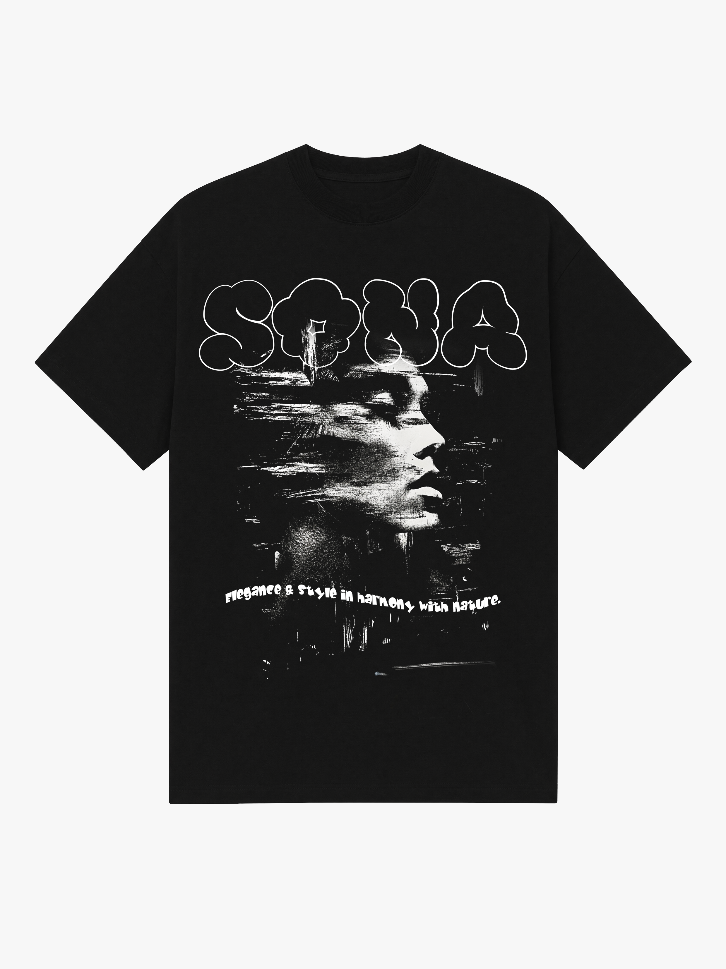 Casual T-shirt Mirrorman, Herre - Sort