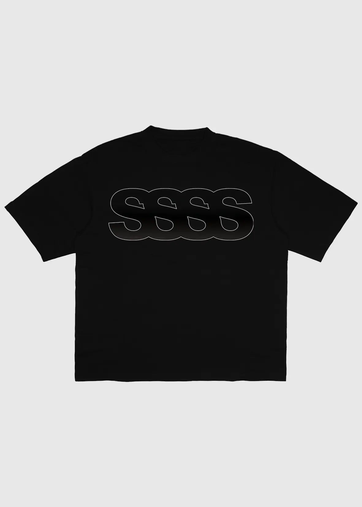 Tshirt Heavy Gradient, Men - Black. Front