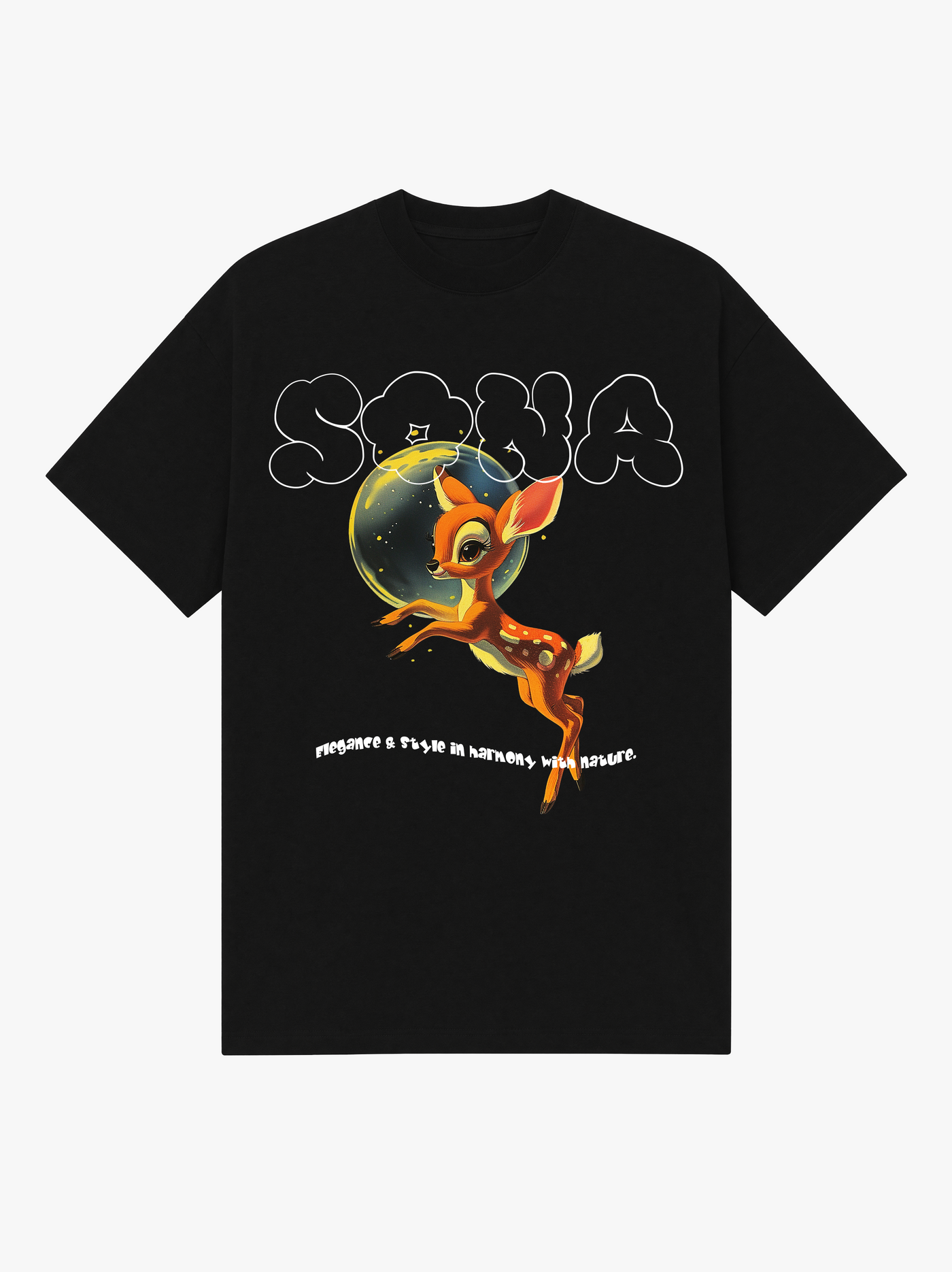 Kvinde T-shirt Bambi - Sort