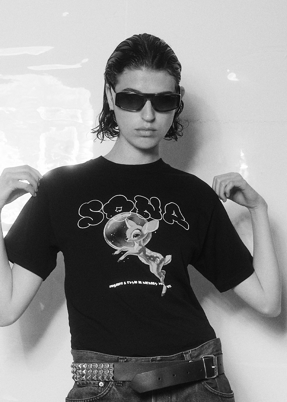Women T-shirt Bambi - Black 