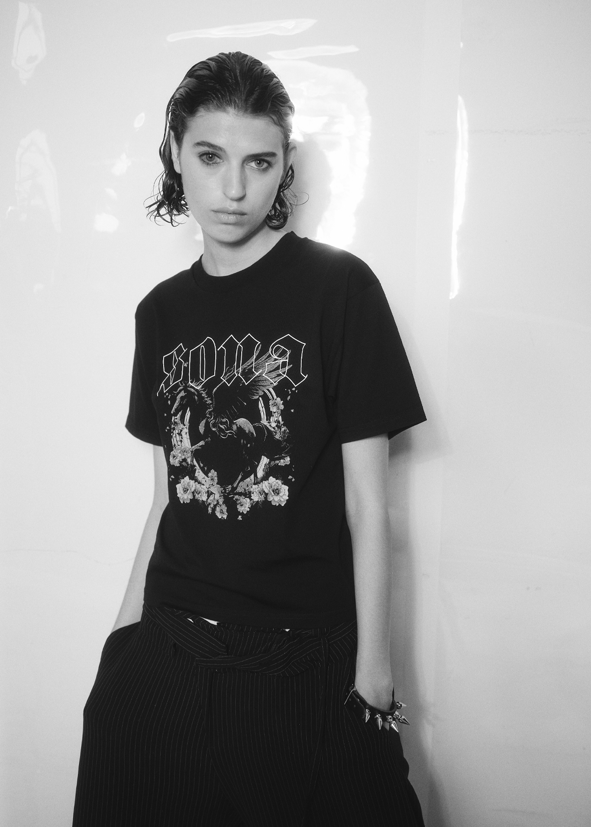 Women T-shirt Pegasus - Black 