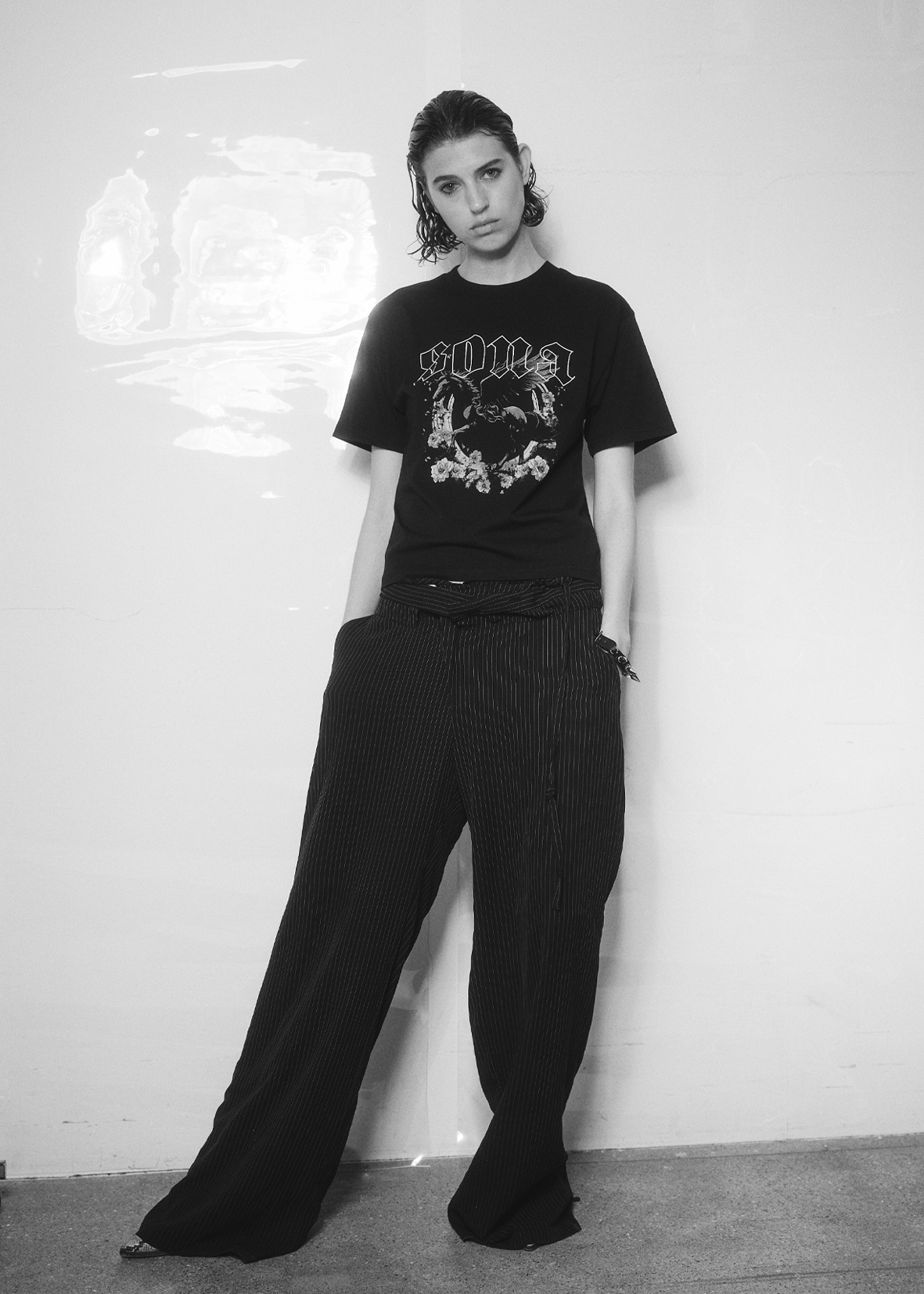 Women T-shirt Pegasus - Black 