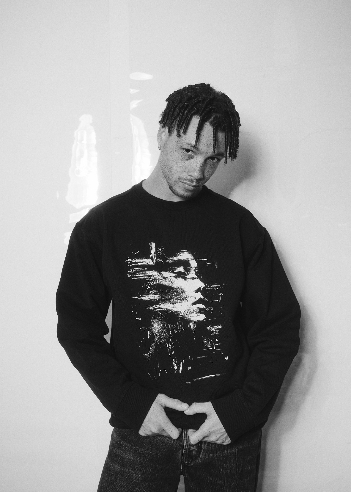 Sweatshirt Mirrorman, Men - Black, Front