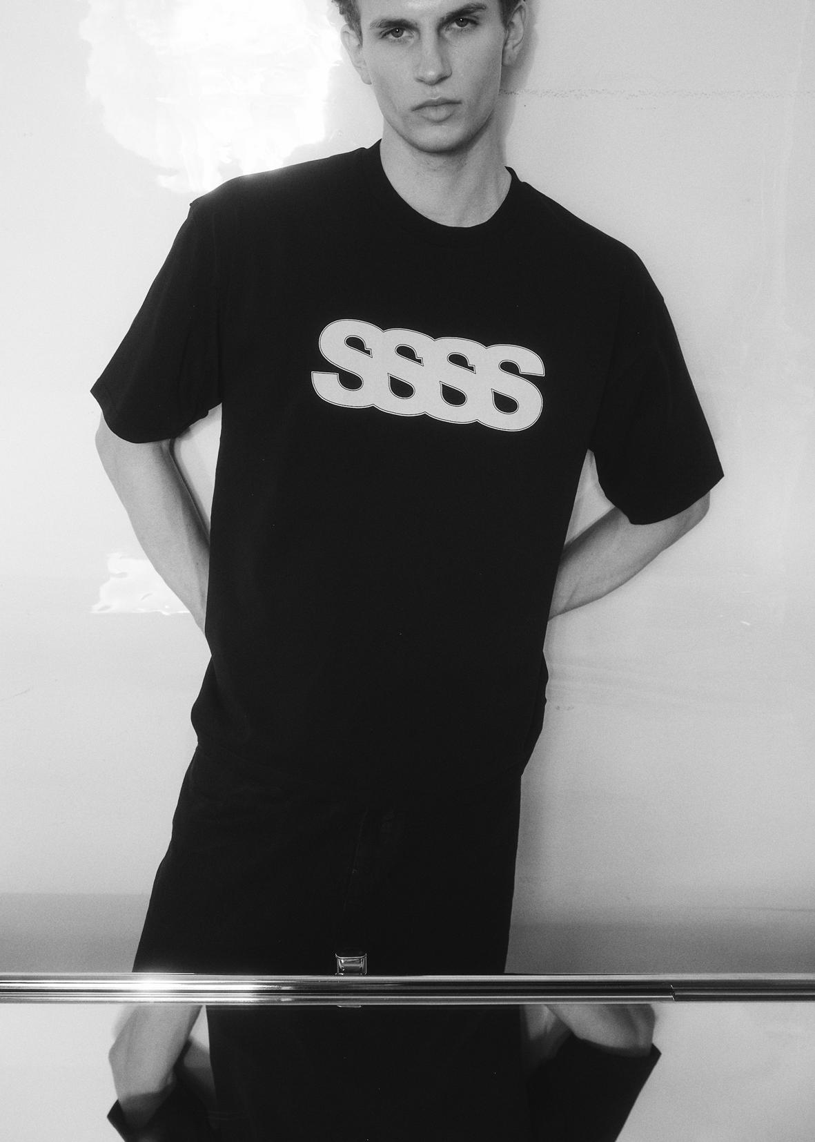 tshirt Heavy SSSS, Men - Black. Front