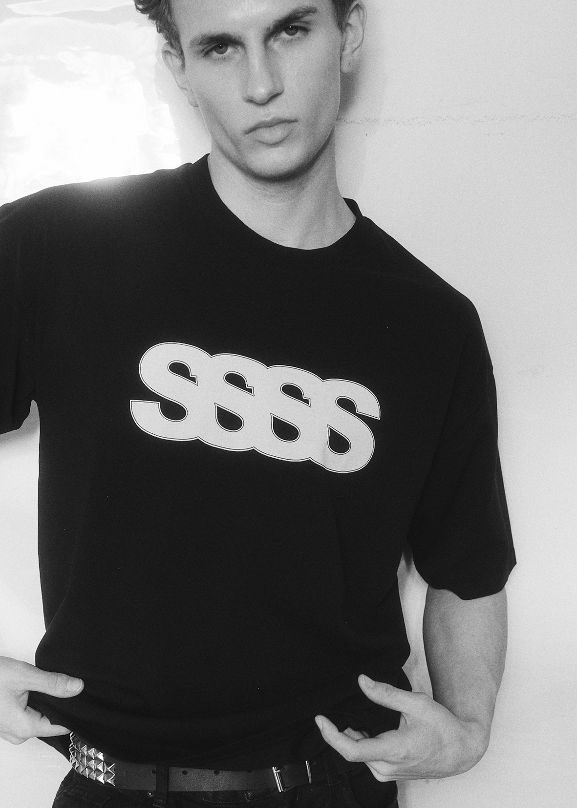 tshirt Heavy SSSS, Men - Black. Front