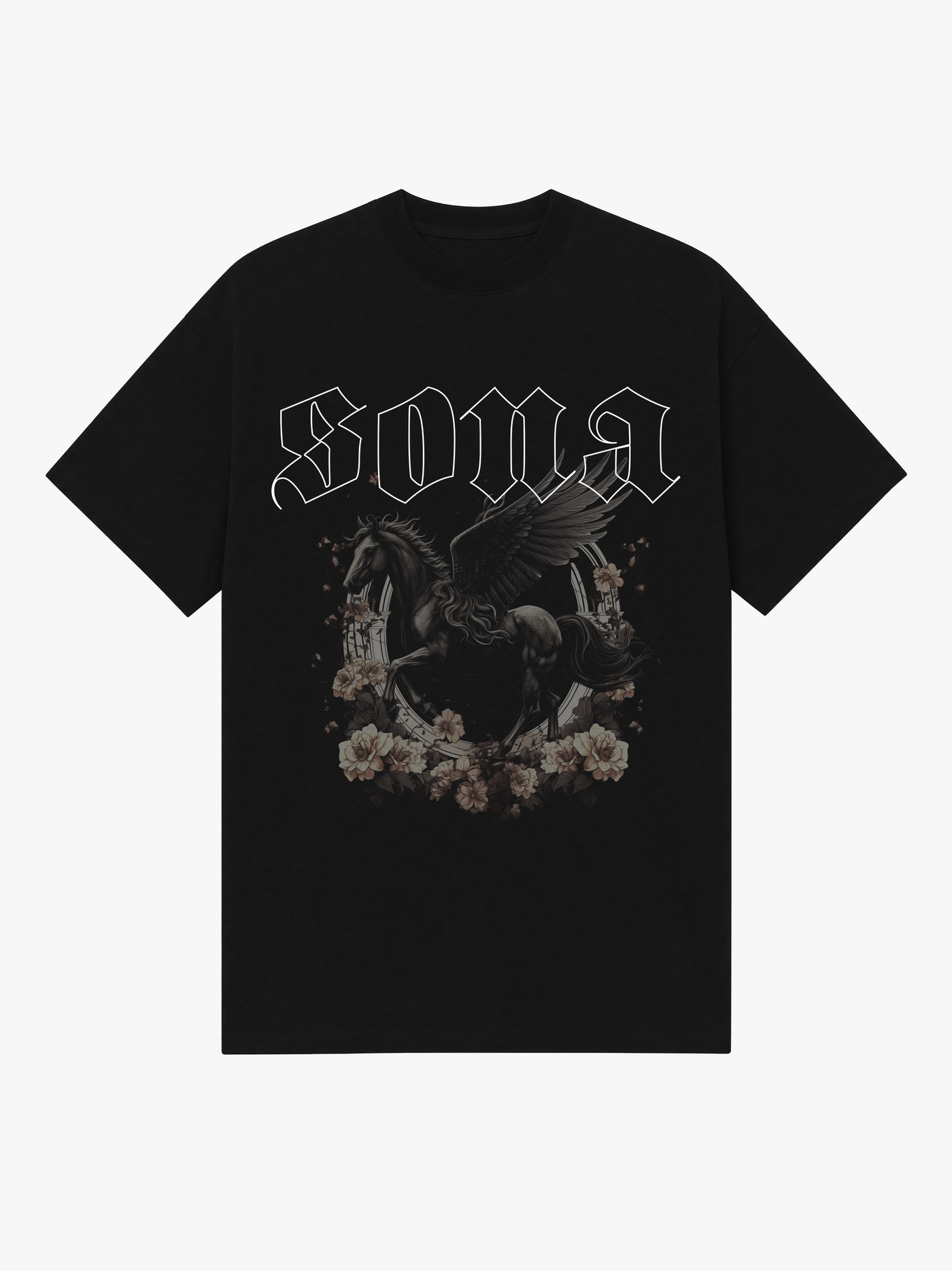 Kvinde T-shirt Pegasus - Sort
