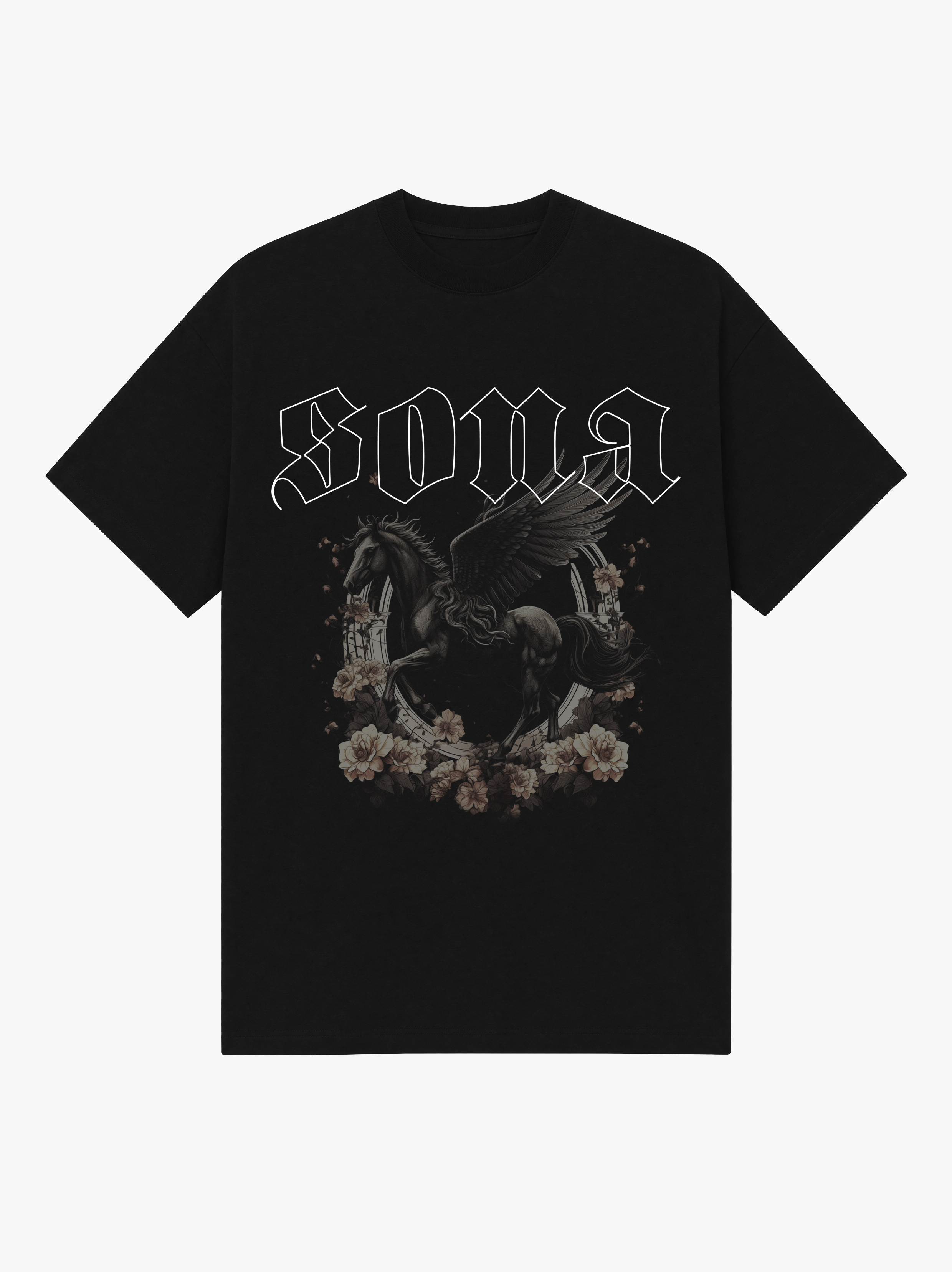 Kvinde T-shirt Pegasus - Sort