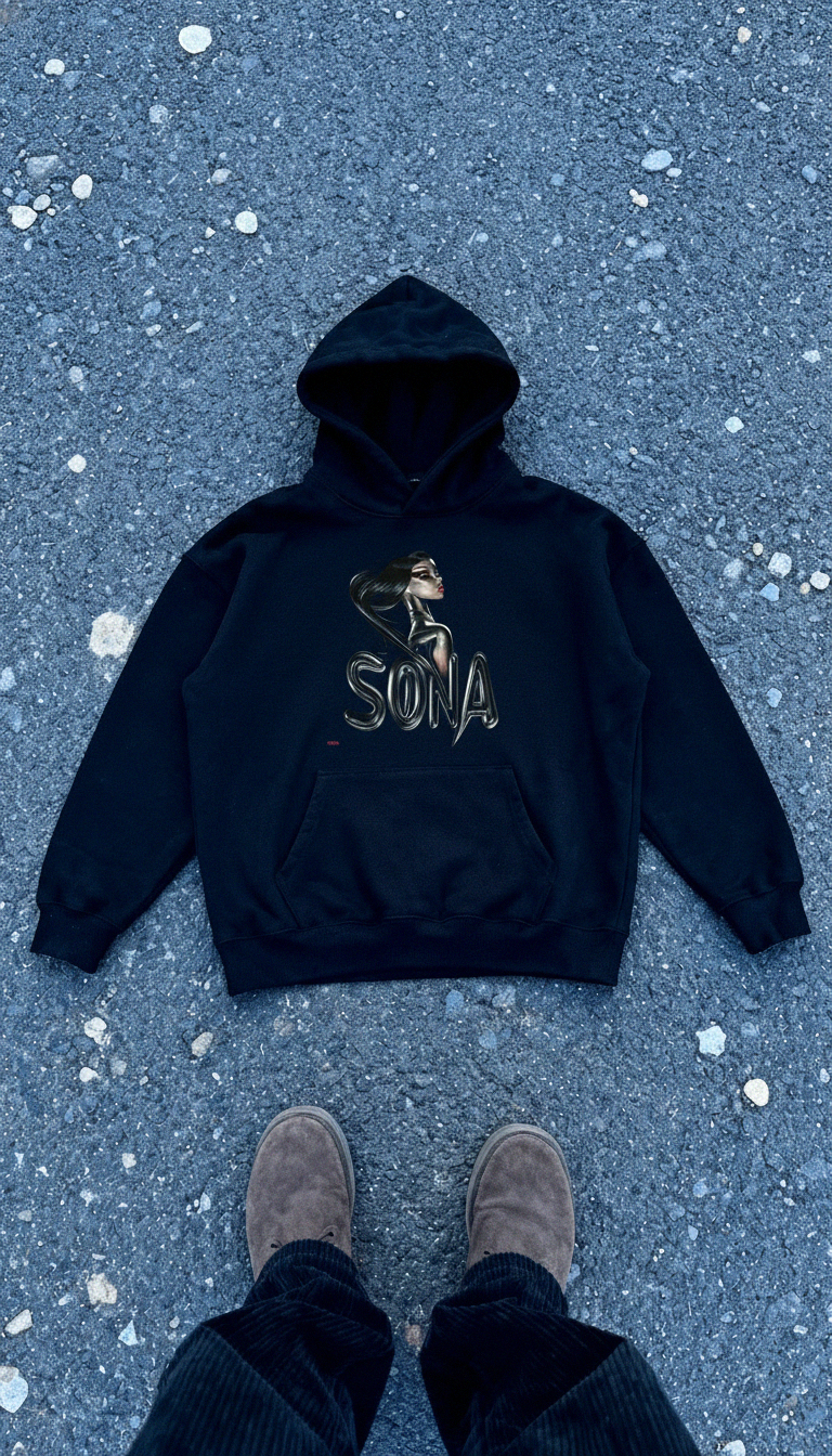 Hoodie Mystic, Unisex - Black, Front