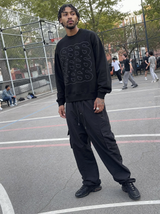 Sweatshirt Boxprint, Herrer - Sort