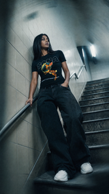 Kvinde T-shirt Bambi - Sort