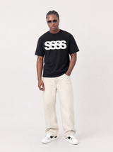 Slim Fit T-shirt SSSS, Herre - Sort
