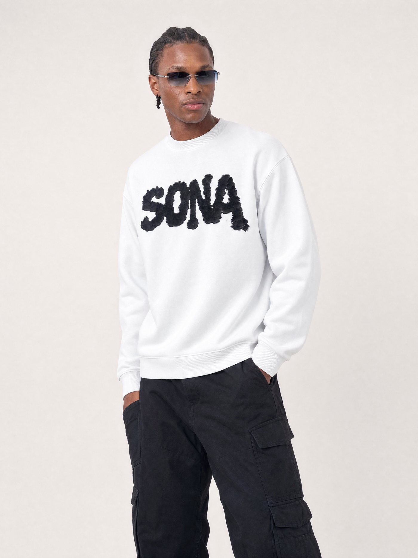 Sweatshirt Diamond, Herrer - Hvid