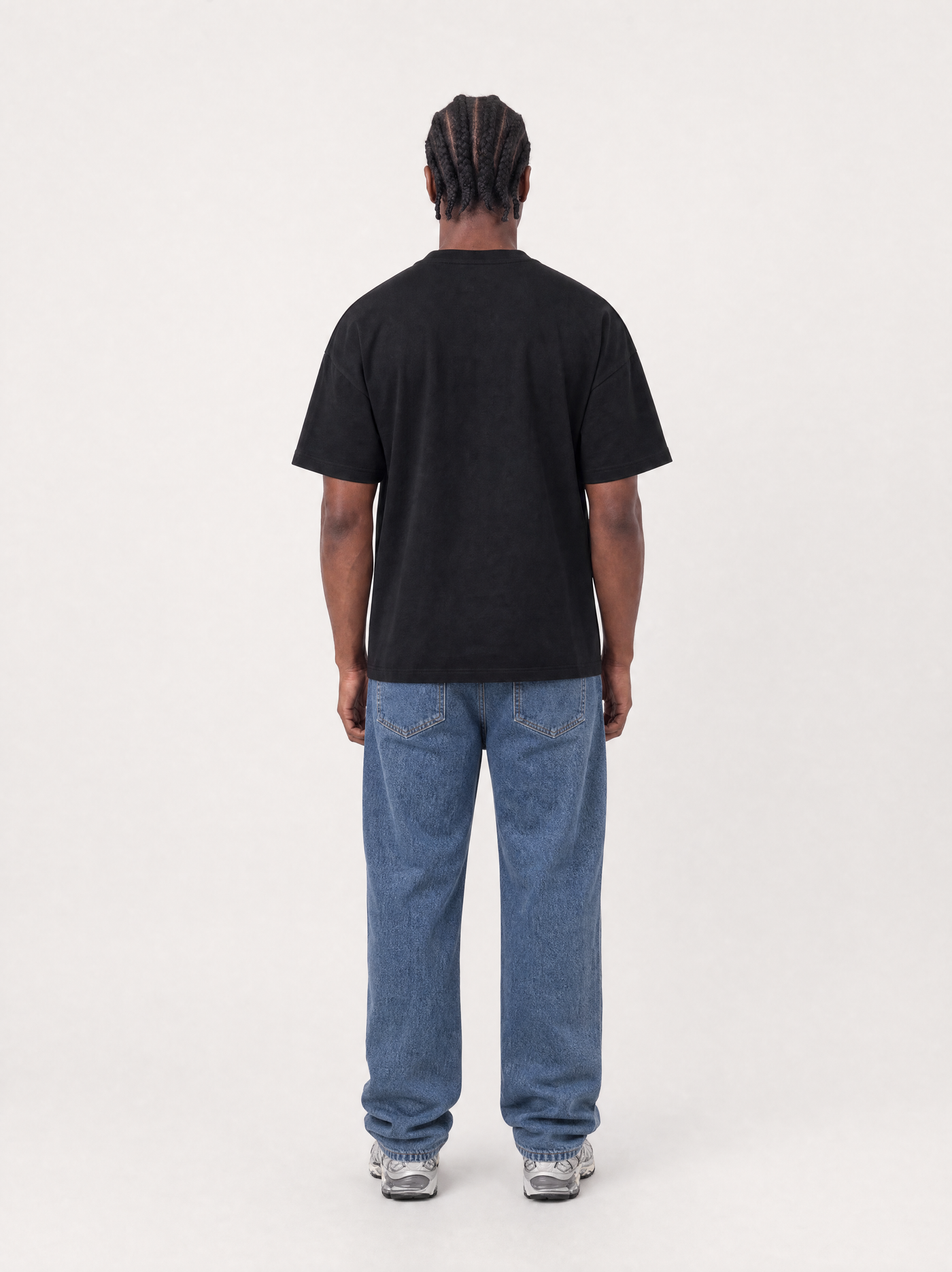 Slim fit T-shirt med graduering, Herre - Sort