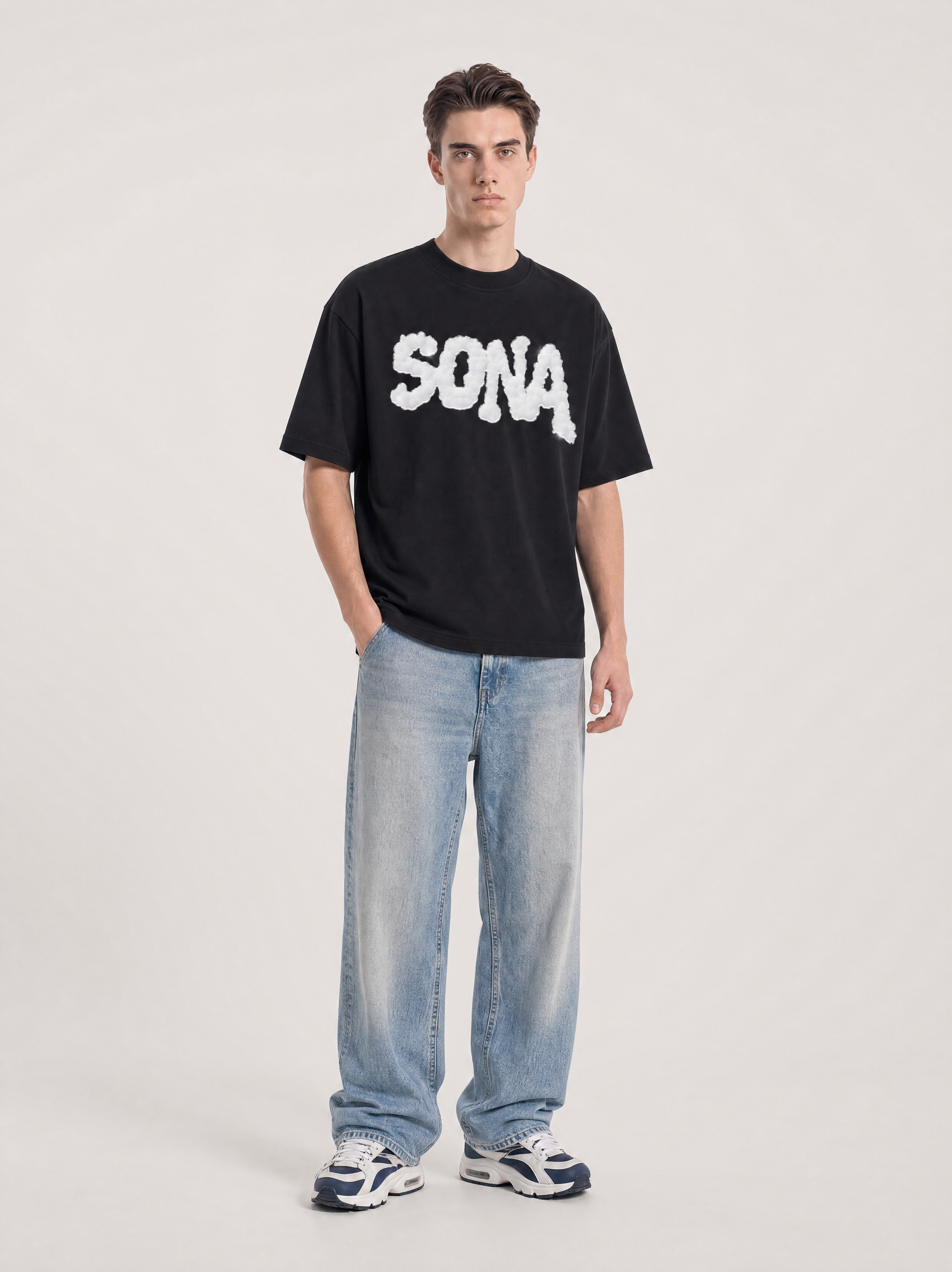 Casual Fit T-shirt Diamond, Herre - Sort