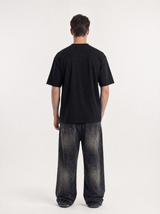 Casual T-shirt Skull&Dog, Herre - Sort
