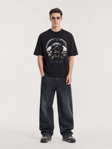 Casual T-shirt Skull&Dog, Herre - Sort