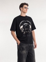 Casual T-shirt Skull&Dog, Herre - Sort