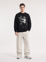Sweatshirt Mirrorman, Herrer - Sort