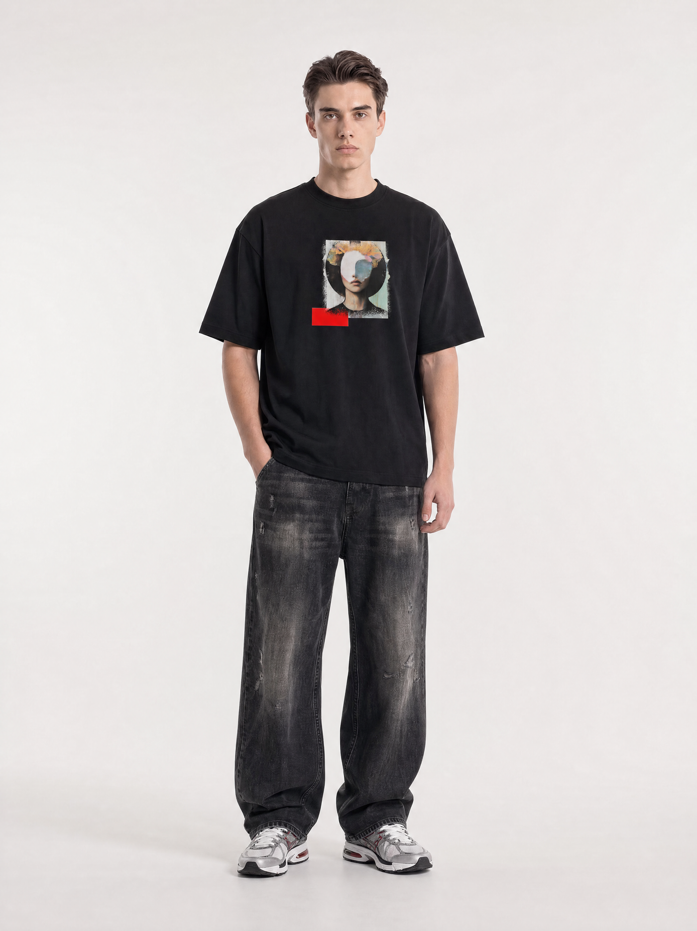 Casual T-shirt Ruby SSSS, Herre - Sort
