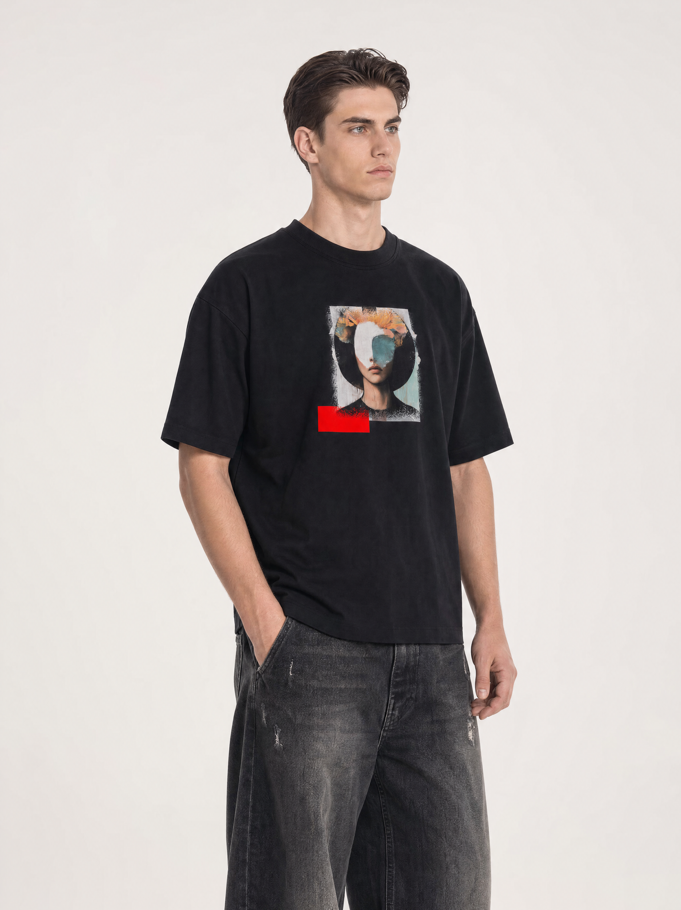 Casual T-shirt Ruby SSSS, Herre - Sort