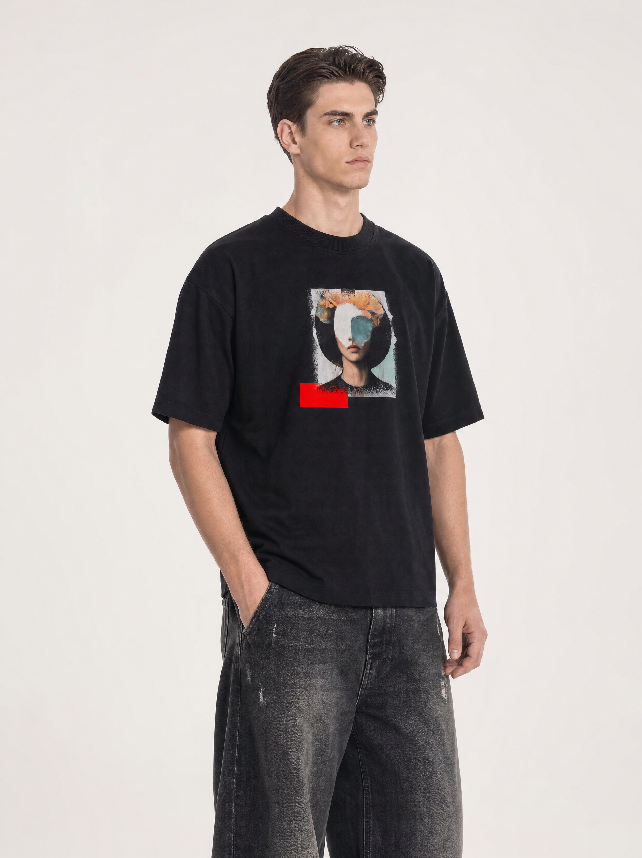 Casual T-shirt Ruby SSSS, Herre - Sort
