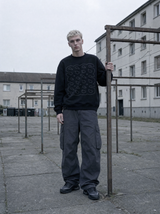 Sweatshirt Boxprint, Herrer - Sort