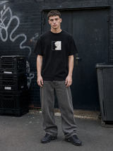 Slim Fit T-shirt Bangladesh, Herrer - Sort