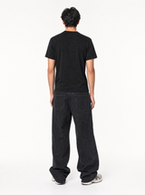 Slim fit T-shirt med graduering, Herre - Sort