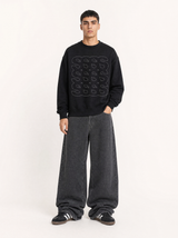 Sweatshirt Boxprint, Herrer - Sort