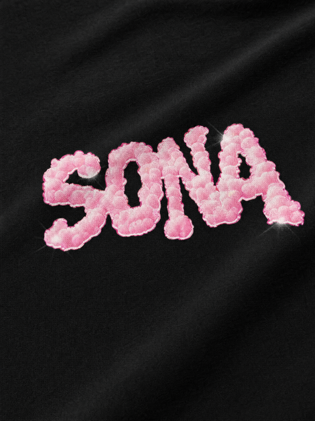 Women T-shirt Pink Diamond - Black - SONA COPENHAGEN