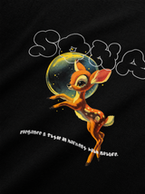 Kvinde T-shirt Bambi - Sort