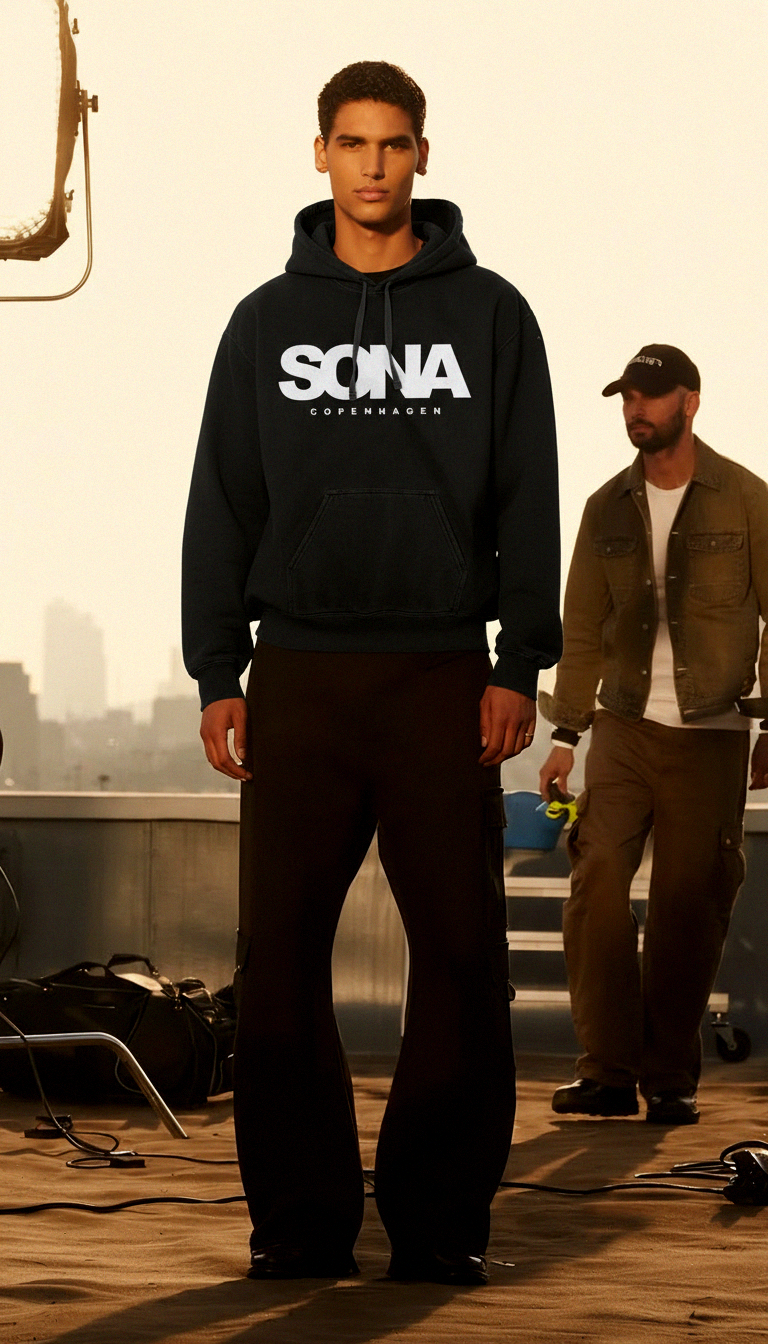 Hoodie Logo, Unisex - Black, front