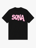 Kvinde T-shirt Pink Diamant - Sort