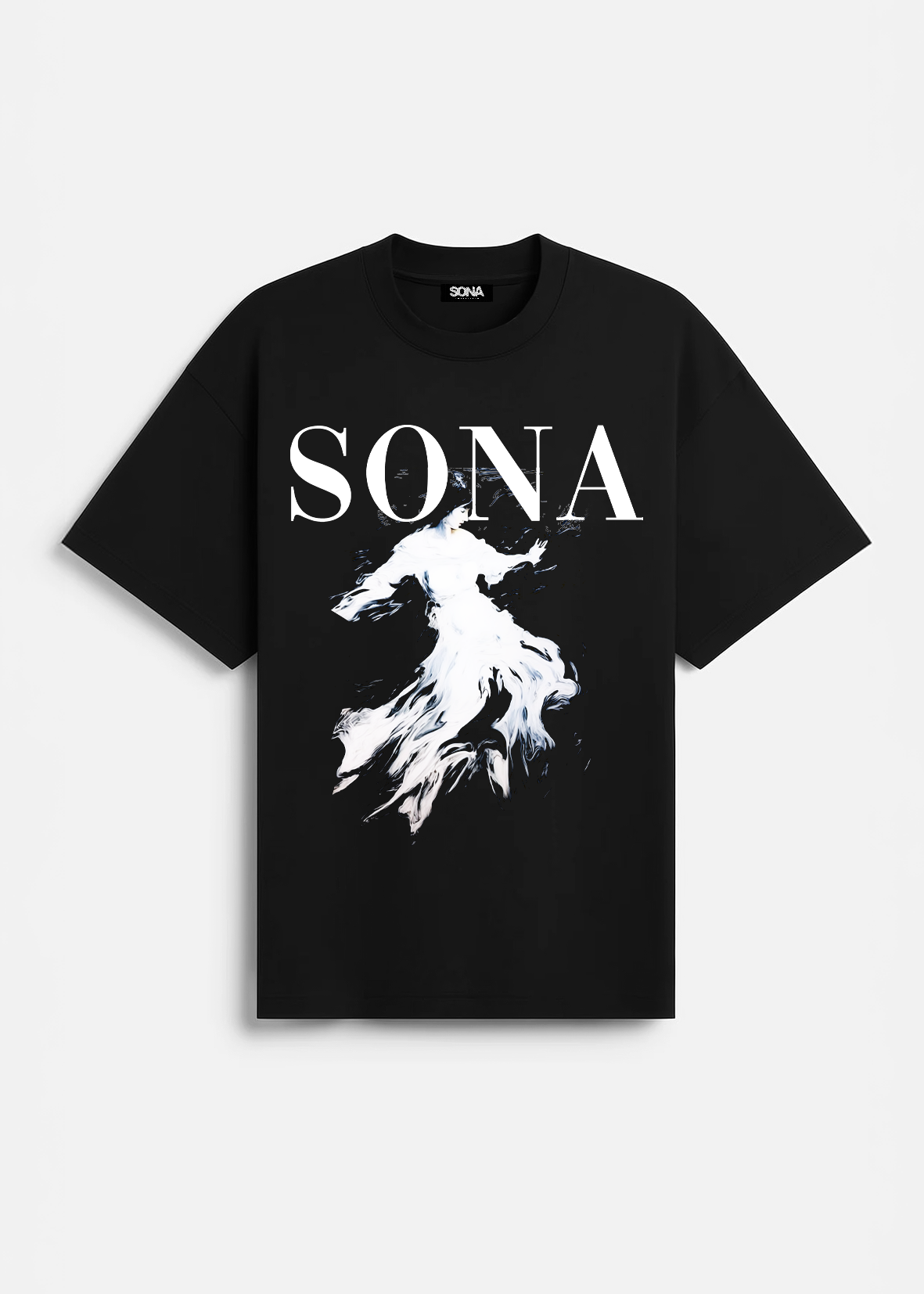 Casual T-shirt Hopeful, Herre - Sort