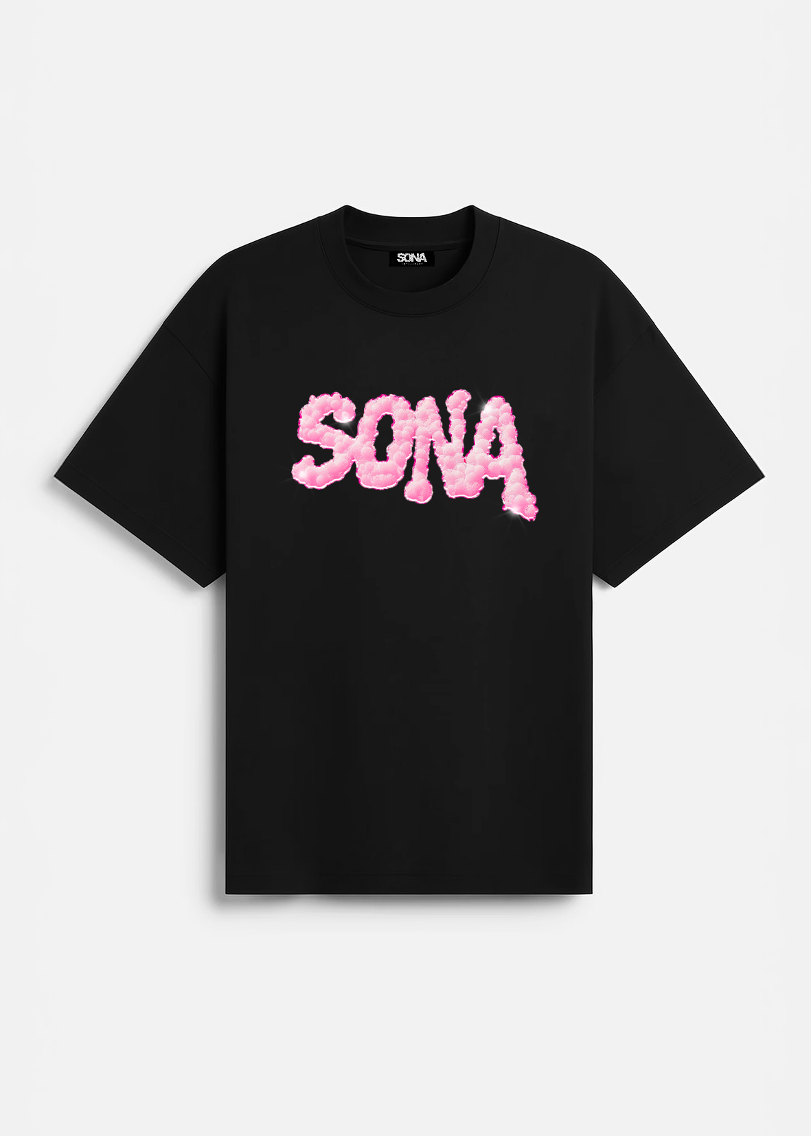 Kvinde T-shirt Pink Diamant - Sort