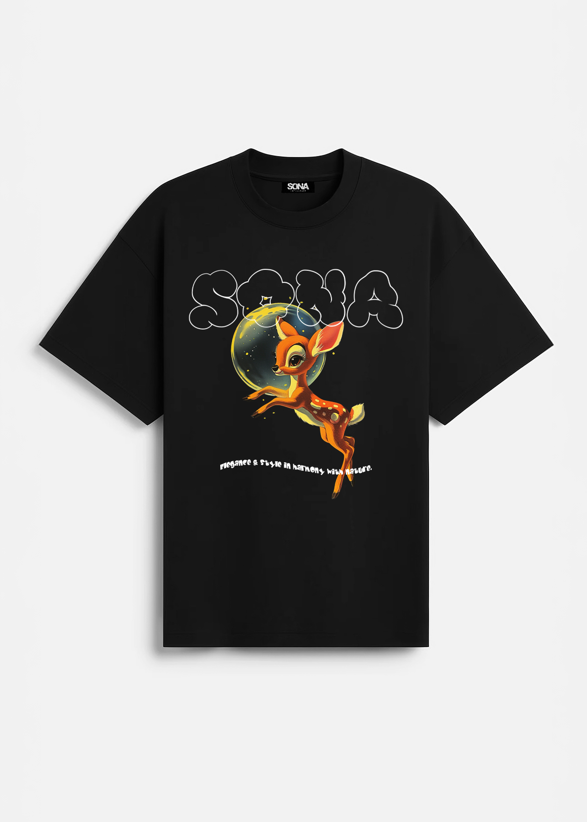 Kvinde T-shirt Bambi - Sort