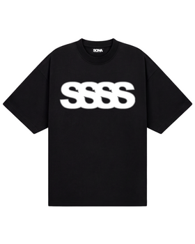 Slim Fit T-shirt SSSS, Herre - Sort