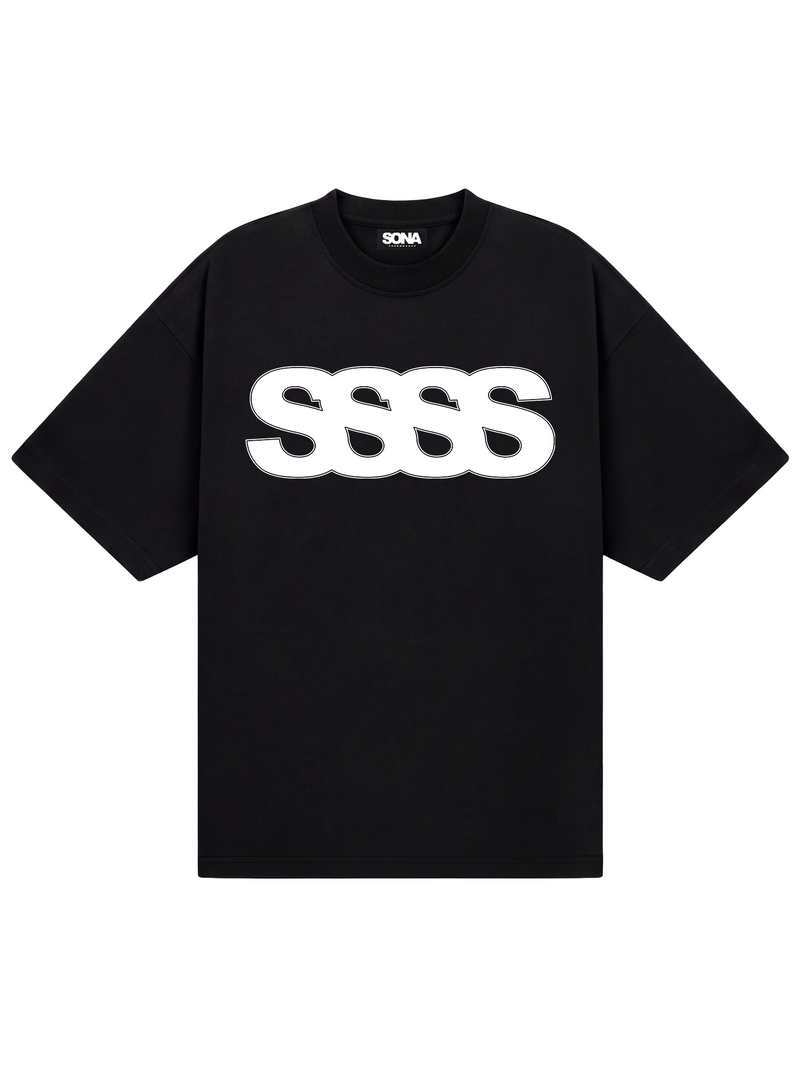 Casual T-shirt SSSS, Herre - Sort
