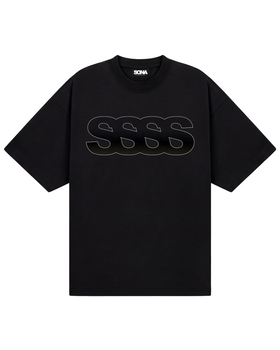Slim fit T-shirt med graduering, Herre - Sort