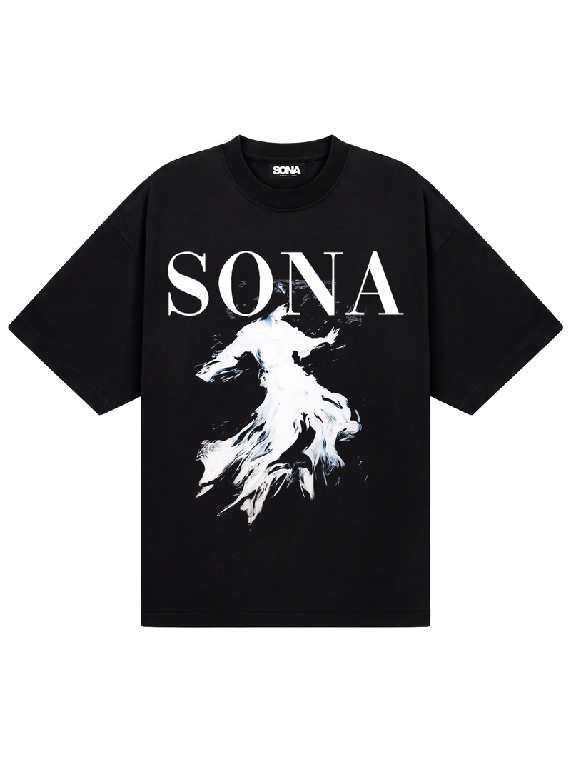 Casual T-shirt Hopeful, Herre - Sort