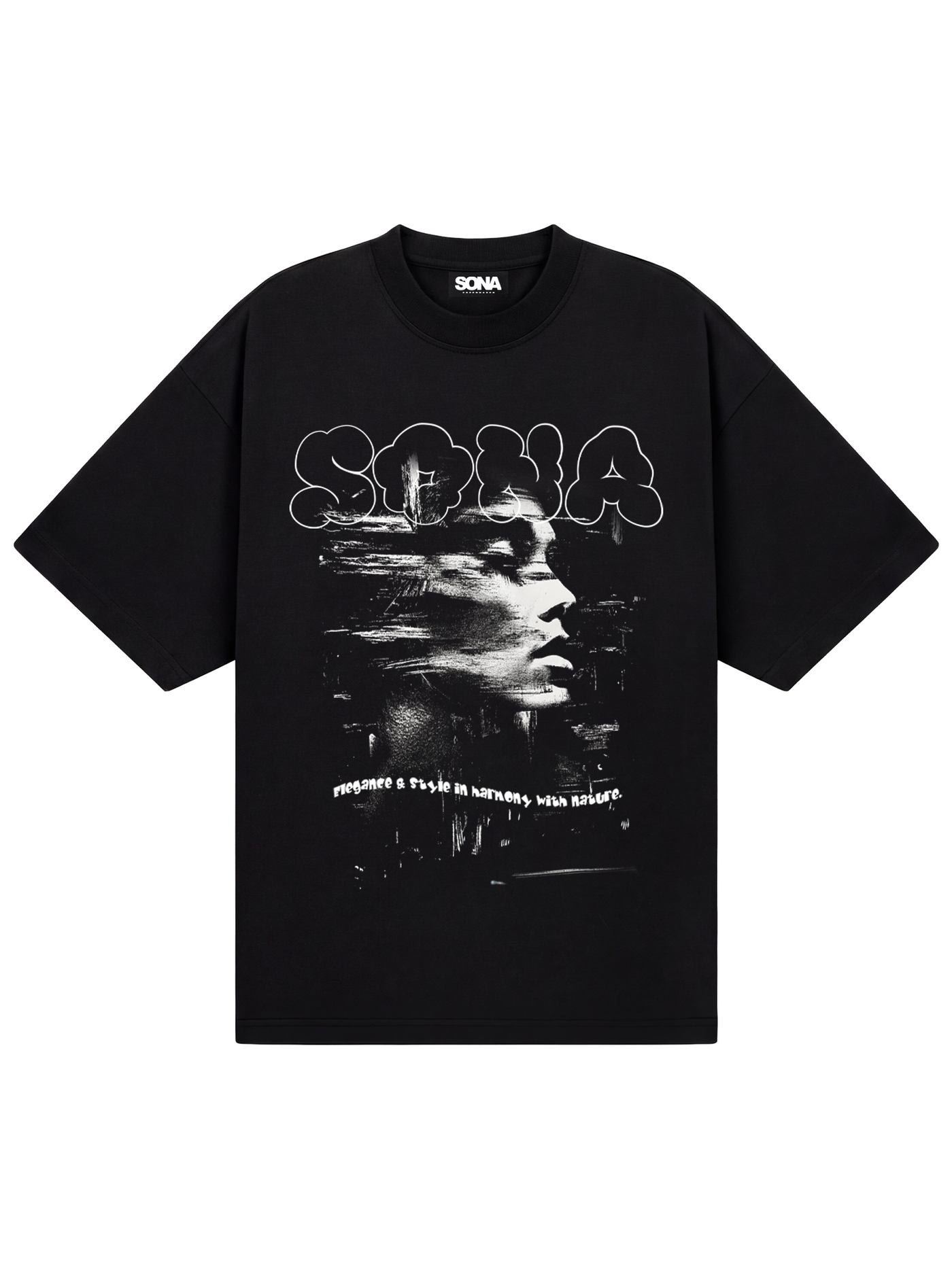 Casual T-shirt Mirrorman, Herre - Sort