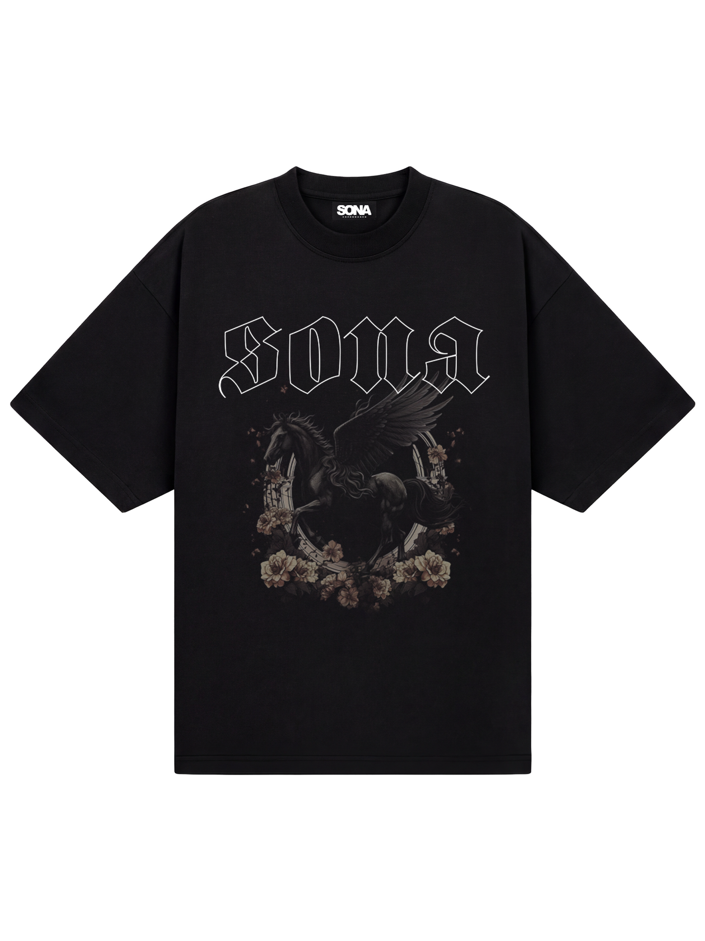 Kvinde T-shirt Pegasus - Sort