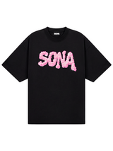 Kvinde T-shirt Pink Diamant - Sort