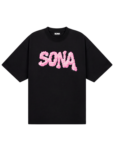 Kvinde T-shirt Pink Diamant - Sort