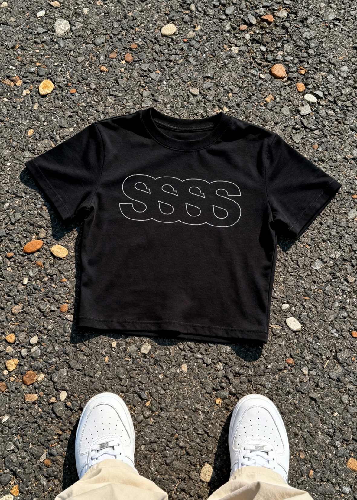 Crop top SSSS Light, Dame - Sort