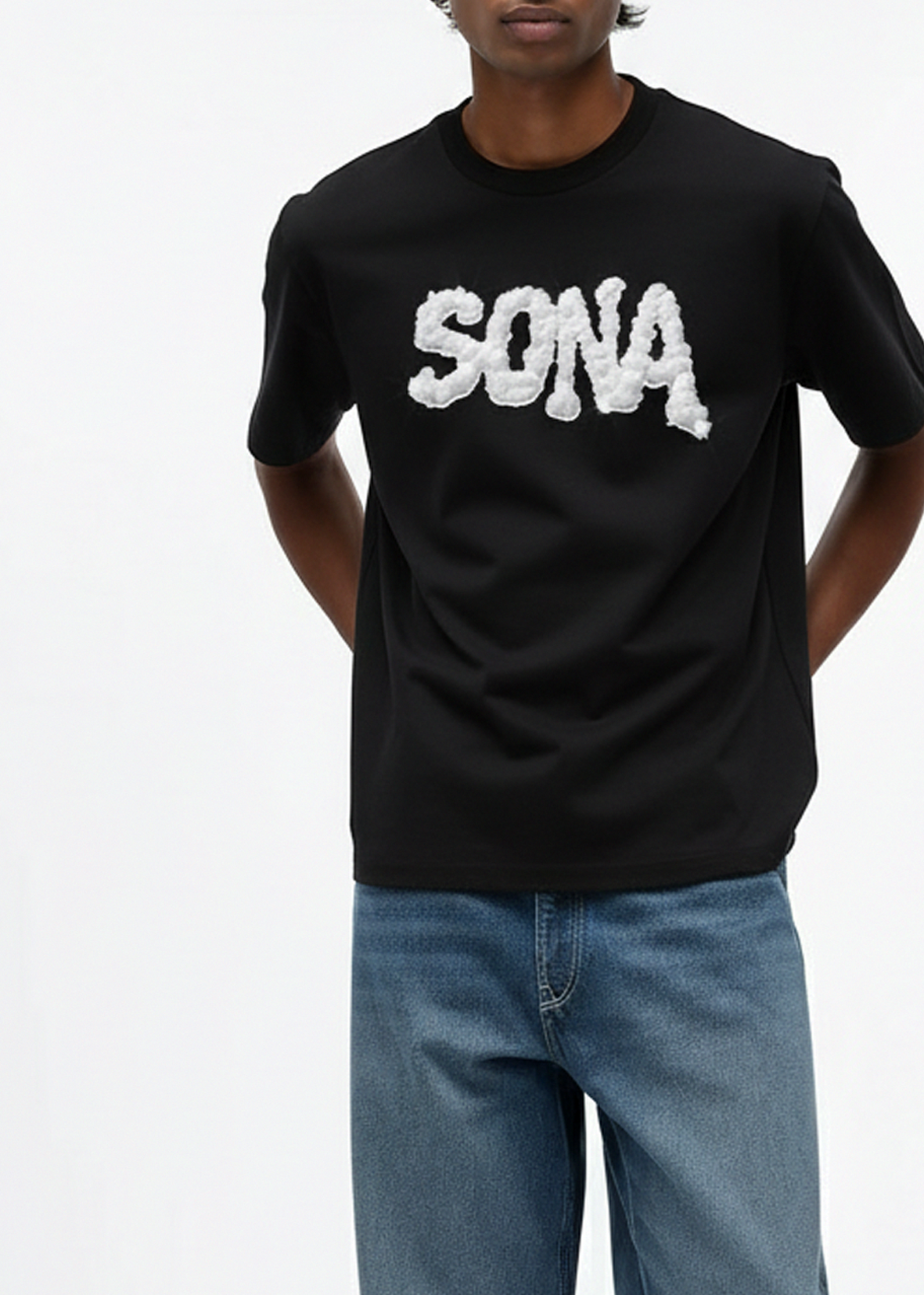 Casual Fit T-shirt Diamond, Herre - Sort